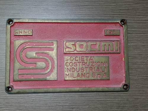 Targa costruttore bronzo - fs, in