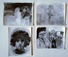 4 FOTO ORIGINALI vintage di opere di CARLO MATTIOLI  -Timbro CERASTICO EDITORE