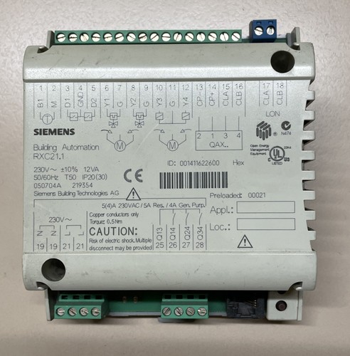 Siemens rxc21 regolatore di - siemens,