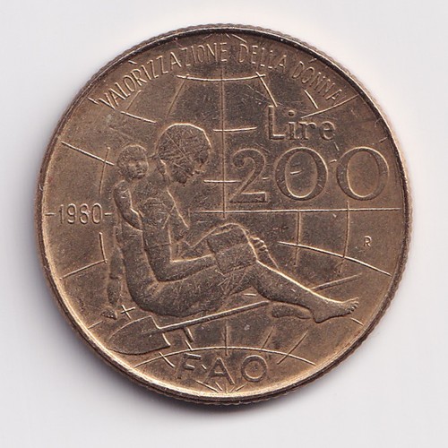 Italia 200 lire 1980 fao - 200,