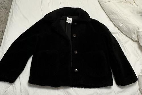 Cappotto zara nero - zara, pelliccia
