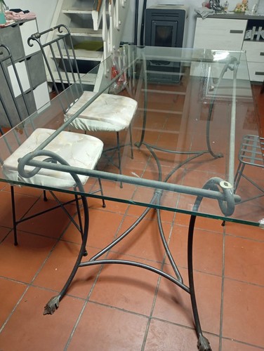 Tavolo cristallo ferro - tavolo,