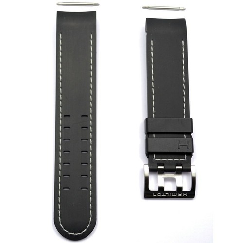 Correa caucho negro reloj