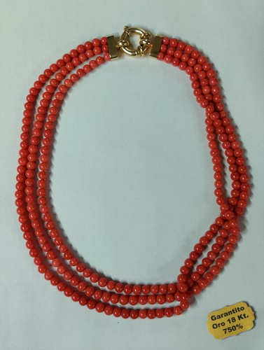 Collana corallo sardo - sardo, da