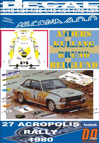 Decal opel ascona 400 - decal,