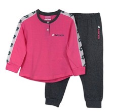 Pigiama lungo Bimba Bambina Tuta in cotone Lotto LP8039 mezza stagione rosa