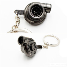 PORTACHIAVI Auto Vero Movimento TURBINA A ELICA Grigio in Metallo IDEA REGALO