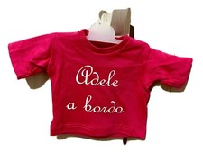 MINI T-SHIRT PERSONALIZZATA CON NOME BIMBO A BORDO AUTO FIGLIO FIGLIA MAGLIETTA
