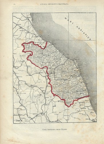 Carta geografica antica - , marche