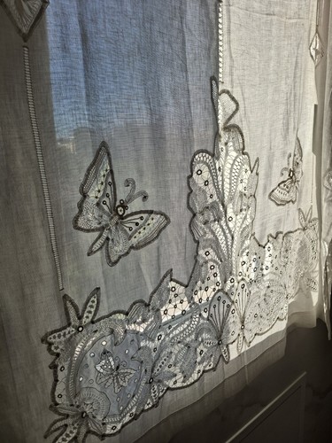 Tenda antica lino liberty art - tenda,