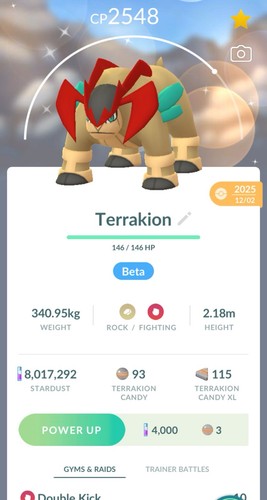 Pokemon shiny terrakion - pokemon, go
