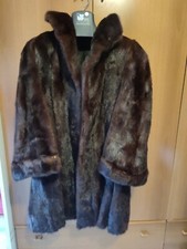Brown mink fur - brown,