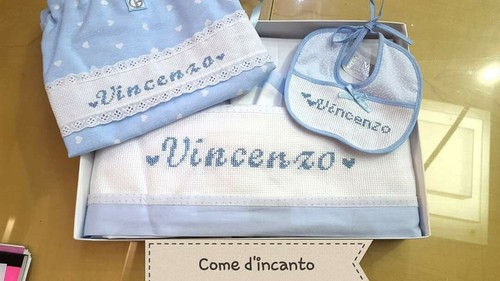Ricamo lenzuola culla punto - culla,