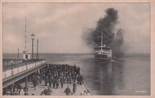 23-20B CARTOLINA GIAPPONE BEPPU HOT SPRING HARBOUR PORTO NAVE IN ARRIVO 1932