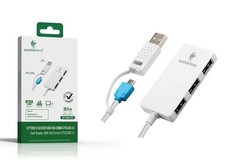 Lettore Schede SD TF - Hub USB 2.0 OTG 3 Porte + Micro USB per PC Tablet Cell