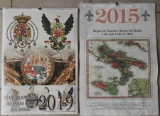 CALENDARIO STORICO da parete- REGNO DI NAPOLI, REGNO DELLE DUE SICILIE 2015 2019