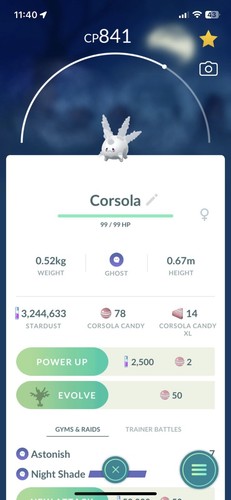 Corsola galarian pokemon - corsola,