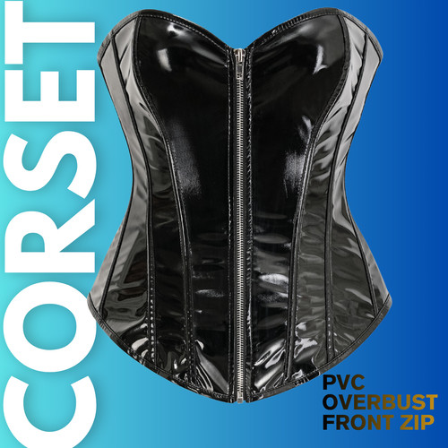 Corsetti overbust pvc nero - overbust,