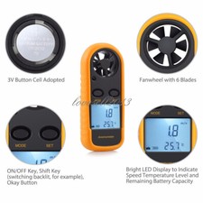 Anemometro digitale LCD