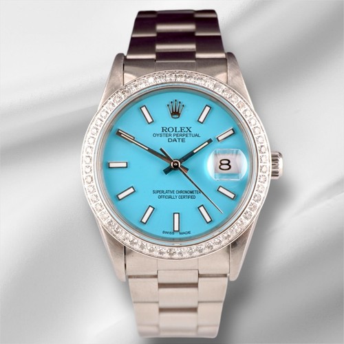 Rolex date 34mm donna - date, 1.5ct