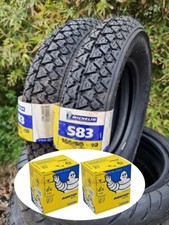 Coppia 2 pneumatici per furgone Ape 50 100/90/10 S83 + camere Michelin set gomme