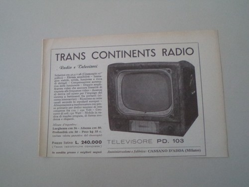 Advertising pubblicità 1954 - advertising,