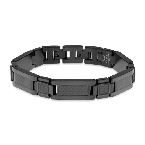 Bracciale acciaio inox nero - acciaio,