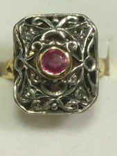 ANELLO ANTICO CON RUBINO E