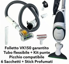 Folletto VK150 Garantito Tubo, Punte, Picchio Compatibile 7 Sacchetti 10 Profumi