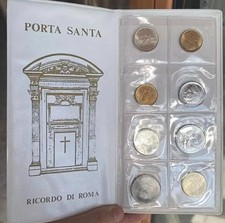 VATICANO ANNO SANTO DELLA REDENZIONE 1983-84 SET 8 VALORI FIOR DI CONIO FOLDER