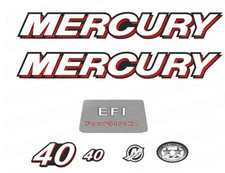 Adesivi motore marino fuoribordo mercury 40 cv four EFI  barca stickers 