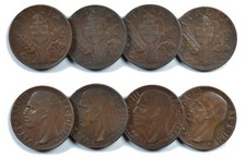 ITALIA Lotto Serie delle 4 monete del 10 Centesimi Impero I tipo 1936-1939