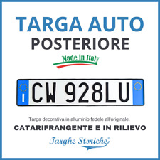 Replica Targa Auto Posteriore Decorativa in RILIEVO Qualità TOP, Catarifrangente