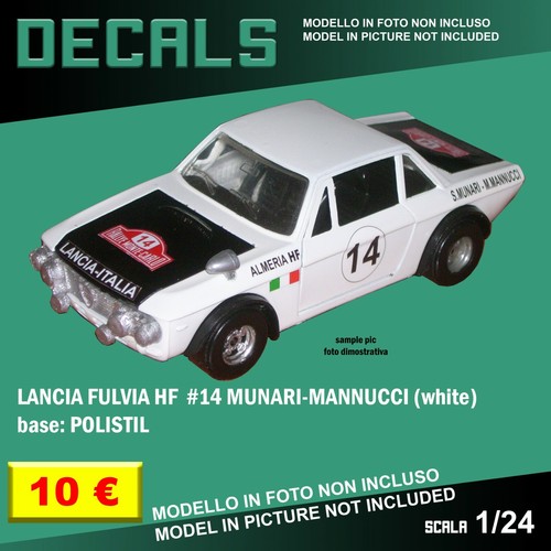 Decals repro lancia fulvia - repro, hf