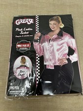 Costume donna rosa giacca grasso anni 50 fantasia travestimento Halloween adulto taglia XXL