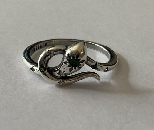 Anello serpente occhio verde