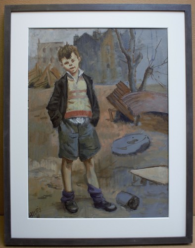 London street bambino - ., olio