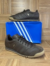 VNTG🔥 Taglia 9.5 - Scarpe Adidas ROM Caffè Cioccolato Pelle Oro Gomma Uomo 2003