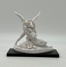 Scultura "Amore e Psiche" del Canova cm 16 in polvere di alabastro Made in Italy
