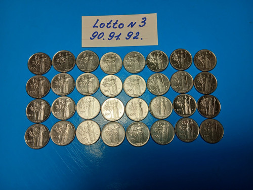 Lotto 32 monete da 100 - monete,
