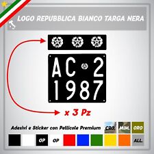 Logo Stemma Bollino Adesivo Repubblica RI Stella Stellina Restauro Targa D'epoca