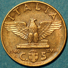 1940 Italia 5 Centesimi