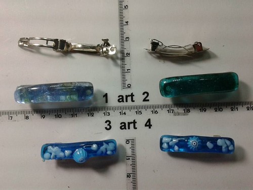 Fermacapelli vetro murrine - vetro,