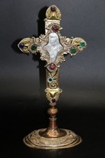 antichissimo bellissimo ostensorio per croce reliquia XVIII secolo barocca, raro!