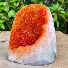 Cristallo di quarzo a grappolo di citrino naturale 3,02 libbre pietra curativa terra inebriante