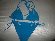 SANPELLEGRINO BIKINI BRASILIANO COSTUME DONNA MARE PISCINA MIS 3, 42 44 CELESTE 