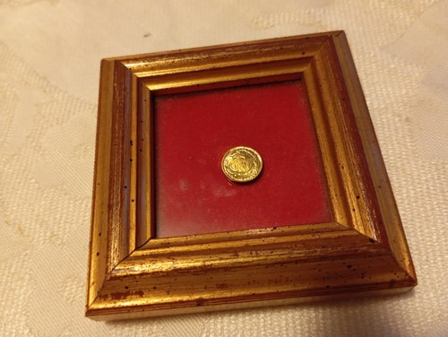 Quadretto con moneta oro - con, d'oro