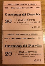 2 Bglietti  Certosa Di Pavia