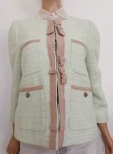 Twin Set by Simona Barbieri giacca donna in cotone bucle' verde chiaro taglia M.