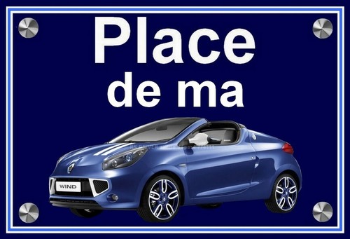 Plaque place ma renault - plaque, de